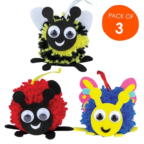 Bug Pom Pom Kit - Pack of 3