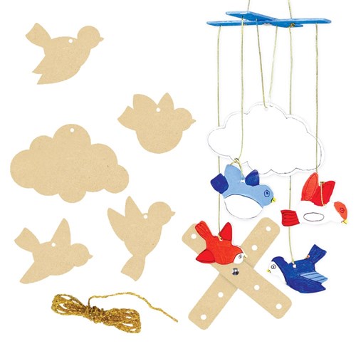 Wooden Mobile - Birds