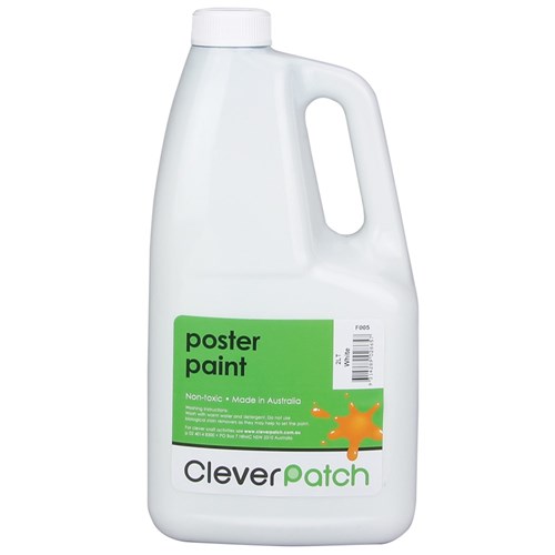 CleverPatch Poster Paint - White - 2 Litre