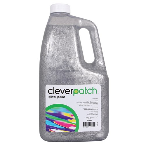 CleverPatch Glitter Paint - Silver - 2 Litre