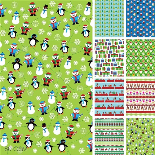 Christmas Craft Paper - Characters - Pack of 40