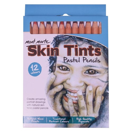 Mont Marte Skin Tints Pastel Pencils - Pack of 12