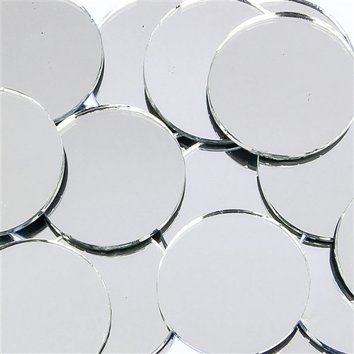 Mirror Mosaic Tiles - Large Round - Pack of 18