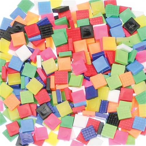 Plastic Mosaic Squares - 250g Pack