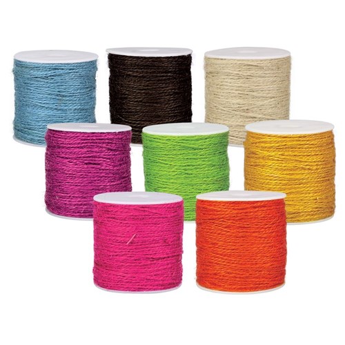 Jute Twine - 100 Metres - Set of 8 colours