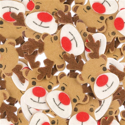 Felt Reindeer Stickers - Pack of 20