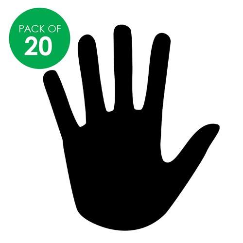 Scratch Board Hand Shape - Pack of 20