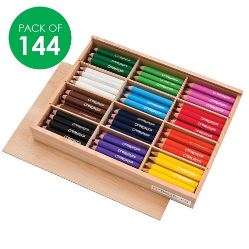 Creatistics Jumbo Stubby Triangular Pencils Classpack - Pack of 144