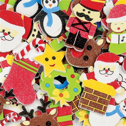 Foam Assorted Christmas Stickers - Special