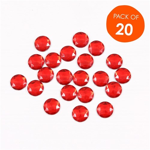 Red Rhinestones - Pack of 20