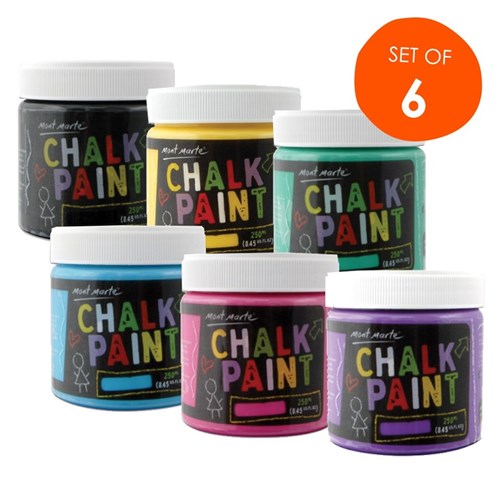 Mont Marte Chalkboard Paint - 250ml - Set of 6