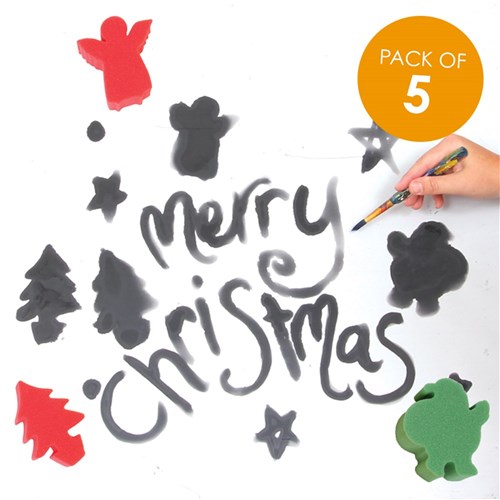 Christmas Sponge Stampers - Pack of 5