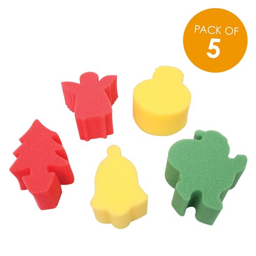 Christmas Sponge Stampers - Pack of 5