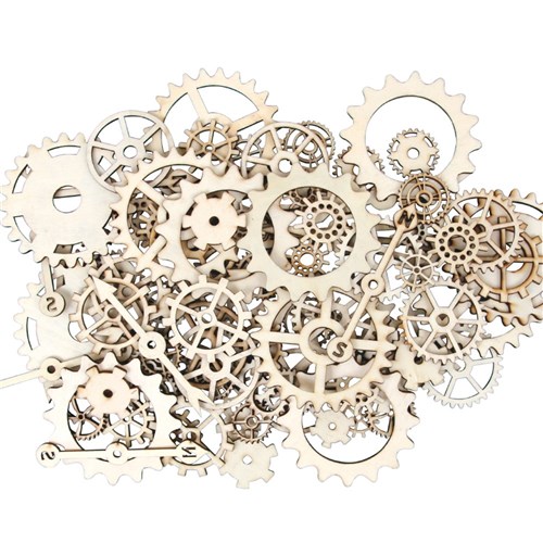 Wooden Gears & Cogs - Assorted - Pack of 100