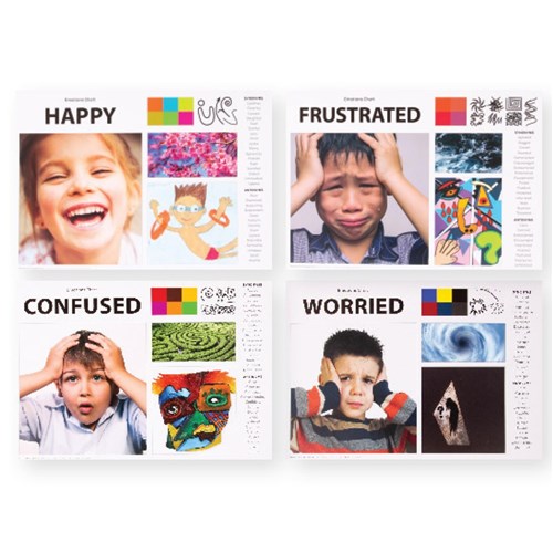 Emotions Art & Language Charts - A3 - Pack of 16