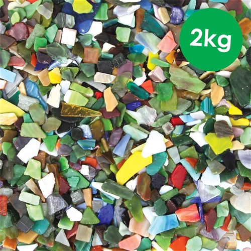 Assorted Mosaic Pieces  Small  2kg  CleverPatch  Art & Craft Supplies