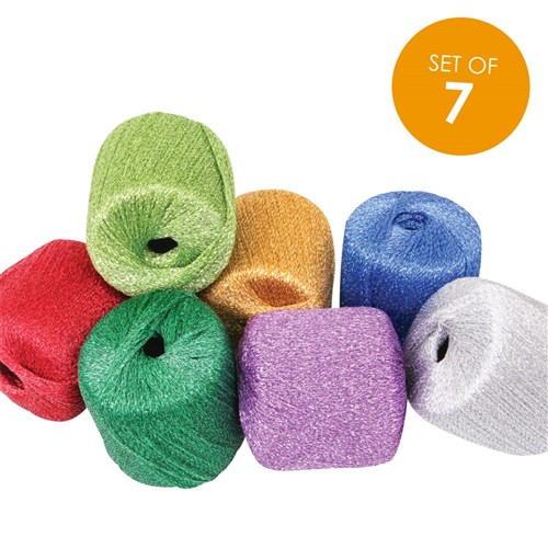 Metallic Yarn - 20g - Set of 7 Colours