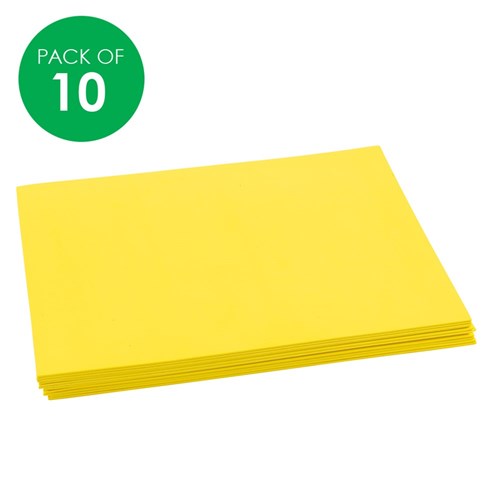 Colorations Foam Sheets - Yellow - Pack of 10