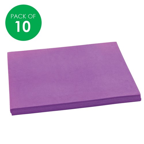 Colorations Foam Sheets - Purple - Pack of 10