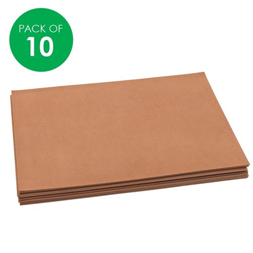 Colorations Foam Sheets - Brown - Pack of 10