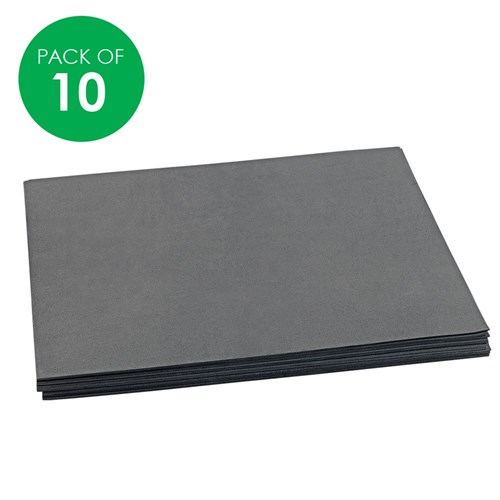 Colorations Foam Sheets - Black - Pack of 10