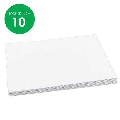 Colorations Foam Sheets - White - Pack of 10