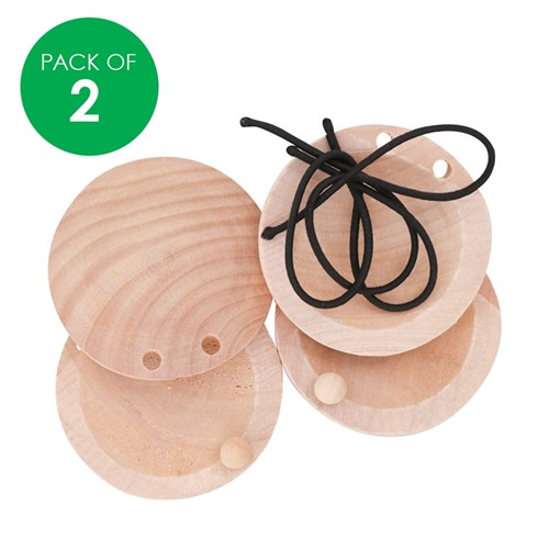Wooden Castanets - Set of 2