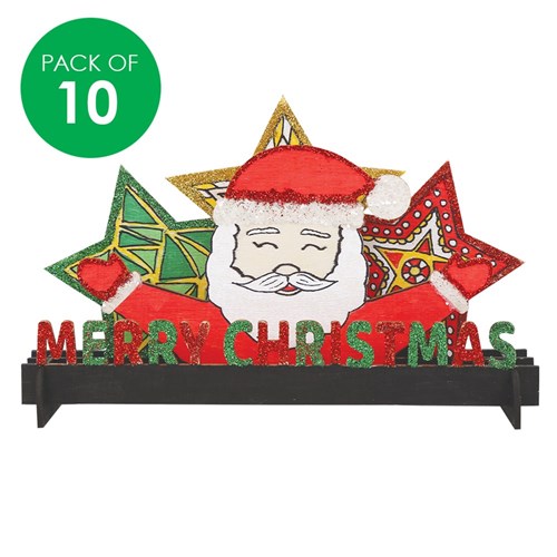 Wooden Merry Christmas Plaques - Pack of 10 - CleverPatch | CleverPatch