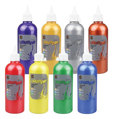 EC Liquitemp Metallic Paint - 500ml - Set of 8 Colours