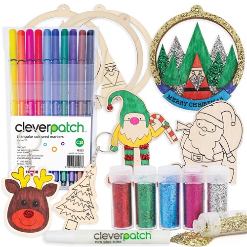 Christmas Craft Pack - Colour in Wood Pack