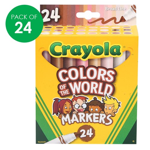 Crayola Colours Of The World Markers - Pack of 24