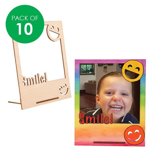 Wooden Polaroid Frames - Smile - Pack of 10