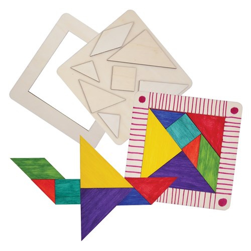 Wooden Tangram Puzzle - Each