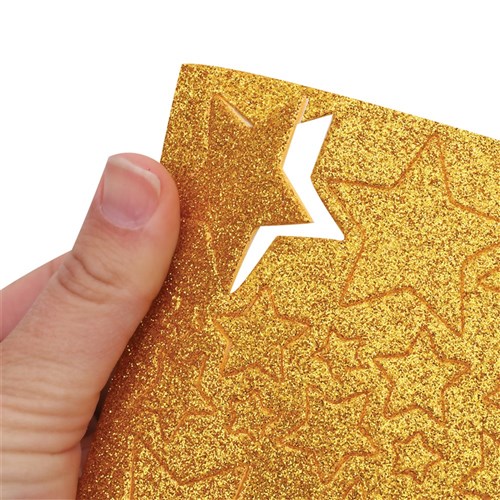 Foam Glitter Star Stickers - Gold & Silver - Pack of 168