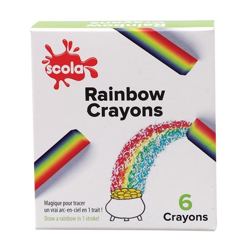 Scola Rainbow Crayons - Box of 6