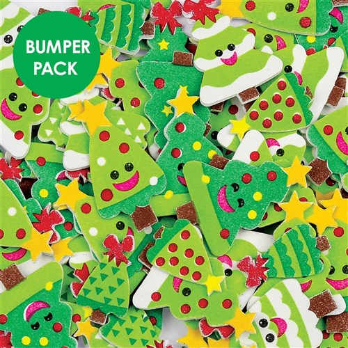 Foam Christmas Tree Stickers Bumper Pack