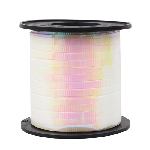 Metallic Curling Ribbon - Iridescent White - 225m