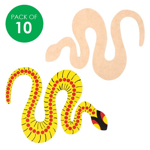 Snake Shapes - Wooden  - Pack of 10