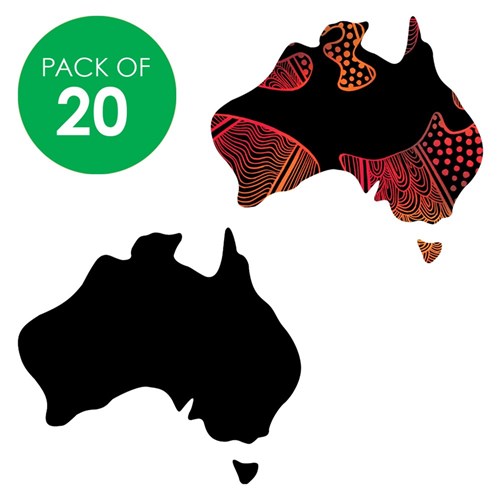 Scratch Board Shapes - Australia - Pack of 20