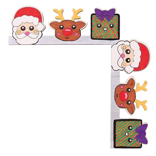 Wooden Door Frame Corners - Christmas Characters - Pack of 10