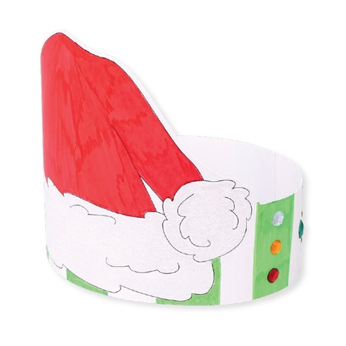 Cardboard Christmas Crowns - White - Pack of 10