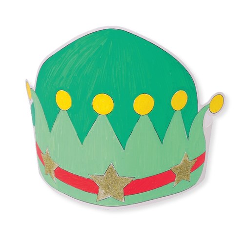 Cardboard Christmas Crowns - White - Pack of 10