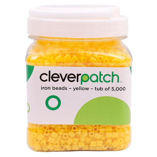 CleverPatch Iron Beads - Yellow - Tub of 5,000