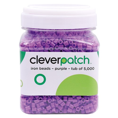 CleverPatch Iron Beads - Purple - Tub of 5,000