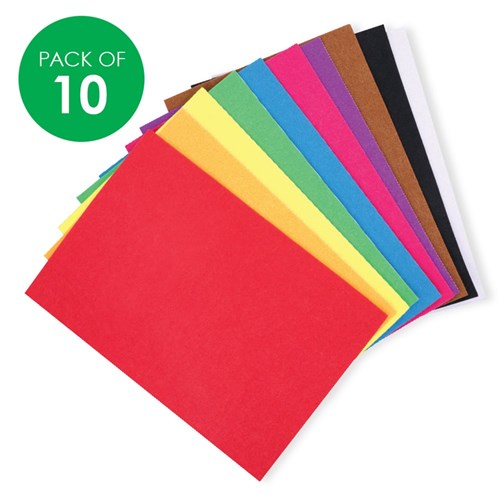 Self-Adhesive Felt Sheets - A4 - Pack of 10
