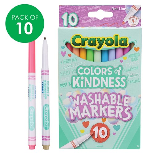 Crayola Colours of Kindness Washable Markers - Pack of 10