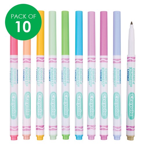 Crayola Colours of Kindness Washable Markers - Pack of 10
