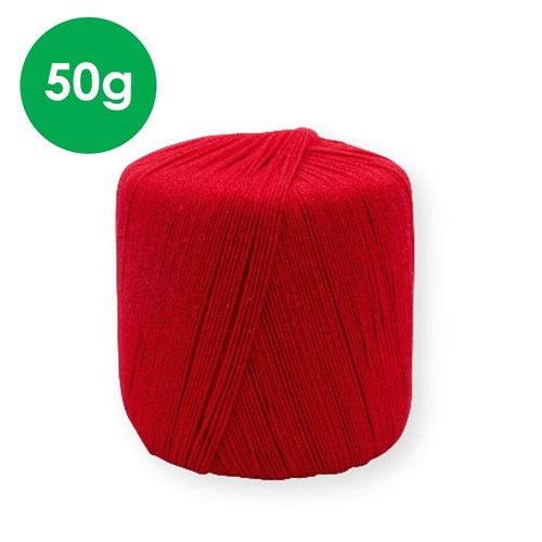 Crochet Cotton - Red - 50g