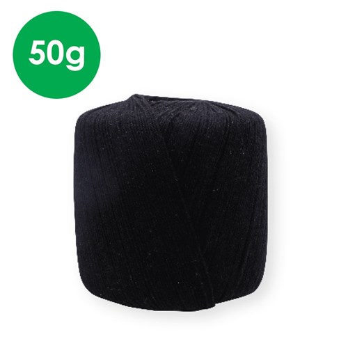 Crochet Cotton - Black - 50g