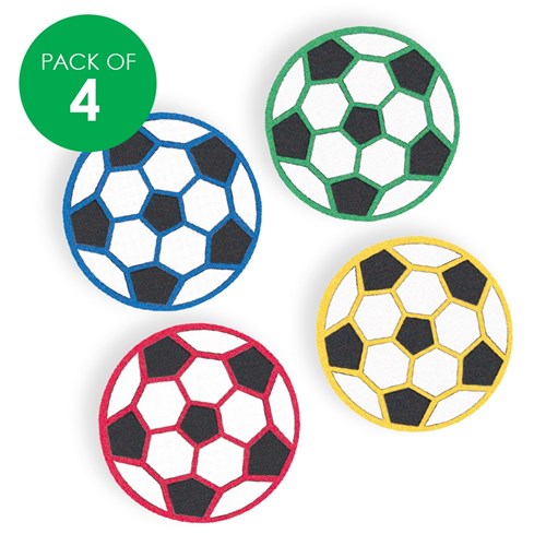 Foam Soccer Ball Coasters CleverKit Multi Pack - Pack of 4